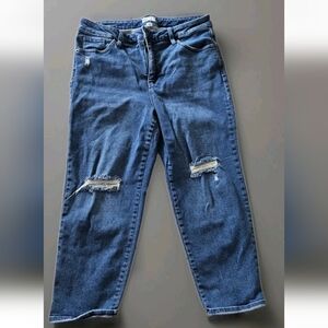 Ava & Viv Classic Blue Distressed Women Jeans size 16W